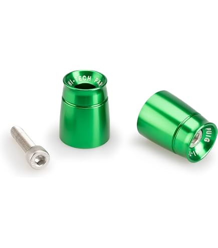 Embouts De Guidon Puig Modèle Speed - Aluminium Anodisé, Couleur Vert, Diamètre 20 Mm (court) - 4