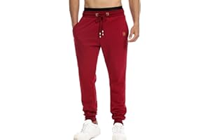 Suwangi Pantalones Deportivos para Hombre Running Joggers Pantalones Chándal Cónico Gimnasio Entrenamiento con Bolsillos Cremallera