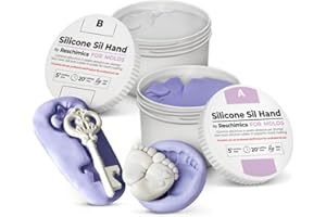RESCHIMICA Gomma siliconica in Pasta per stampi 1:1 SIL HAND, Atossica e Rapida, rubaforme, Facile da usare, ideale per Stampi di Piccoli Oggetti e Parti Anatomiche (250 gr)