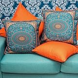 Dekorativer Kissenbezug/Kissenhülle ORANGE STRIPE 45cm x 45cm (Ohne Biese) Hochwertiger Dekokissen-Bezug für Couch, Bett oder Sofa von Sunburst Outdoor Living – Nur Bezug, Ohne Kissen - 3