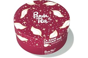 Panda Tea - Coffret Roue Enchan-thé 36 sachets de Thé et Infusions - Coffret Cadeau Noel - Assortiment de 6 thés & infusions (thé noir, thé vert, rooibos) - Idee cadeau à offrir