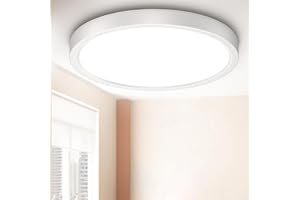 IAB 18W Bathroom Lights Ceiling, LED Ceiling Light, 1620LM 4000K Ceiling Lights IP44 Waterproof, Bathroom Ceiling Light, Ultra Thin Flush Ceiling Light for Kitchen, Porch, Bedroom, Utility Room, 23cm