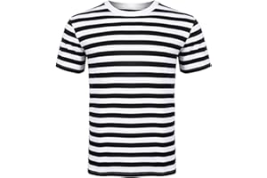 ANZEE DISCOVER THE NEW YOU T-shirt rayé unisexe à col rond et manches courtes en coton à col rond pour enfants vêtements d'été décontractés