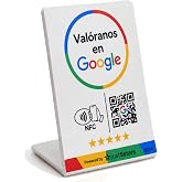 just5stars Support Reviews Google NFC and QR in Spanish &ndash; Table Display for Reviews and Ratings, Without Subscriptions, Compa