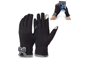 BOBKY Femme Gants Coquet Adorable Elastique Hiver Chaud Gants ¨¤ Ecrans Tactiles Gants