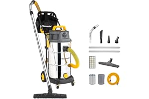 Vacmaster VK1638SWC odkurzacz warsztatowy, 1600 W, 38 l, odkurzacz warsztatowy, bez worka, wielofunkcyjny odkurzacz wodny z filtracją HEPA 13