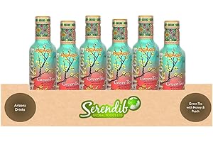 HORLAT Tè verde Arizona con miele e pesca – bottiglia da 500 ml – Confezione da 6 | 100% naturale | 100% piacere rinfrescante | Succo di pesca vero e miele di qualità premium
