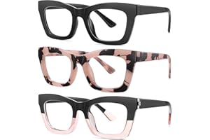 Okany Blue Light Blocking Gla-sses for Women Men Fashion Computer Screen Gaming TV Phones Anti Eyestrain & UV Glare Gla-sses 3 Pack