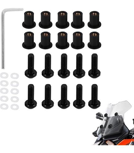 Kit De Tornillería Anodizada Puig Para Cúpulas De Moto - Aluminio Ergal 7075, Color Plata, Solo Para Cúpulas Racing