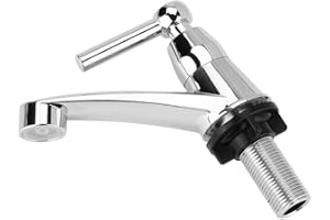 Tnfeeon Moderne Simple Robinet D'évier Robinet Accessoires Chrome Finition Robinet d'eau pour Maison Salle De Bains Lavabo Cuisine Bassin 3 Poignée Type en Option(Droit)