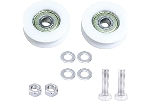 TINSHOW Greenhouse Door Wheels 30mm Sliding Door Wheel Replacement Glass Roller Kits accessories for Greenhouse Garden Glass Home Hotel Shower Door Includes 2 Wheels 2 M6*22 Screws 4 6mm Spacers