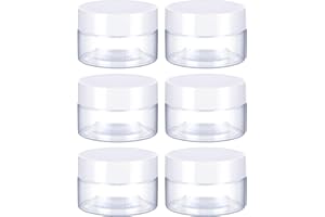 Gjinxi Contenants cosmétiques avec couvercles - 30 ml - Transparents - Pour crème - Petits pots de voyage pour articles de toilette, échantillons de crème - Boîtes en plastique pour lotions, masques,
