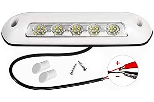 Aiuphing lámparas led autocaravana,12v luces exterior caravana,luces de toldo barra de la lámpara del porche,sin perforación lu-ces de la pared interior de la furgoneta,para RV Van Camper Bus (Blanco)