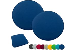 ‎HEIMTEXLAND heimtexland ® 2er Pack Sitzkissen Filz Stuhlkissen Bodenkissen Polster Stuhlauflage Indoor Outdoor Kissen rund Typ631 Filzkissen Marineblau 35x35 cm 2 Stück