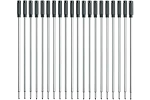 MengRan 4.5 '' Cross Compatible Penna a Sfera Ricariche, Medium Point Penna Ricarica - Nero Inchiostro Ricariche.Confezione da (20)