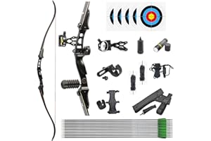 SHARROW 60 inch Archery Takedown Recurve Bow ILF Bow Riser and Limbs 20-50lbs American Hunting Bow for Outdoor Hunting Shooting Target Practice