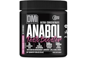 DMI INNOVATIVE NUTRITION DMI – ANABOL TESTO BOOSTER 240g Pink Lemonade – Potenciador Natural de Testosterona con Ácido D-Aspártico, Tribulus, Maca, Ashwagandha KSM-66®, Zinc y BioPerine® – Sin Azúcar
