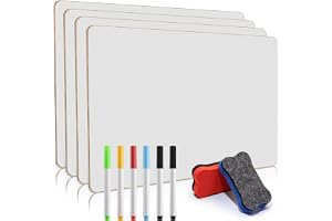 4PCS Whiteboard A3, Small Double-Sided Whiteboard | Portable Mini Drawing Board A3 for Home, Office, School, Learning, Classr