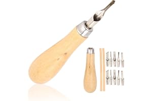 Baxnore 2 Set Linoleum Cutter Tools, Lino Cutting Printing Tool Kit, Stamp Making Kit, Craft Linoleum Carving Tools Kit for Rubber Stamp