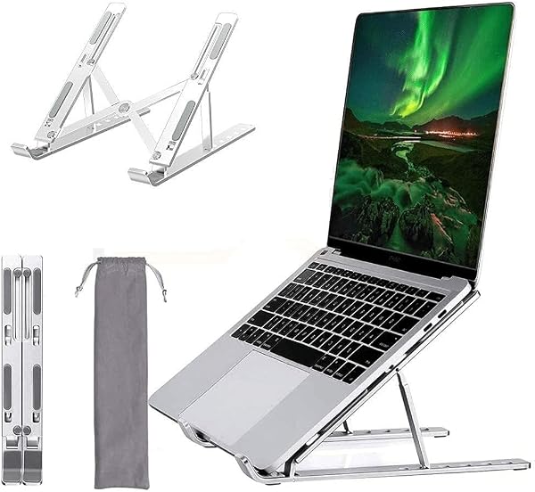 Dyazo 6 Angles Adjustable Aluminum Ergonomic Foldable Portable Tabletop…