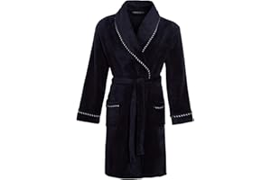 LD OUTLET Luxury Mens Gents Full Length Velour Fleece Robe Dressing Gown