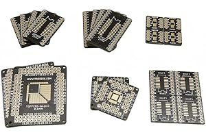 Treadax 20pcs PCB Proto Board Kits SMD to DIP Adapter TQFP100 0.5MM 0.8MM IC Adapter Socket Adapter Plate TQFN44 48 SOP8 16 24 28