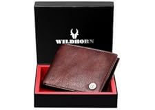 Wildhorn® Rfid Protected Genuine High Quality Leather Wallet For Men(Brown) 10 cm