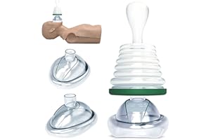 LUQEEG Erstickungs-Notfallgerät, Professionelles Tragbares Saugrettungsgerät, Kasten CPR-Trainings-Gesichtsabdeckungsschild Für Kinder und Erwachsene, Erste-Hilfe-Erstickungsgerät (Ein Satz)