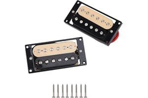 Yibuy Paire Ouvert Humbucker Micros Pour Guitare Électrique noir et crème