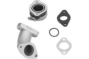 Aramox Kit Tubo di Aspirazione Carburatore, Kit Tubo Collettore di Aspirazione Carburatore in Lega di Alluminio Kit Distanziatore Adattatore 26 Mm a 28 Mm per Moto Cross Pit