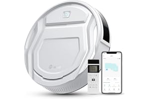 ‎LEFANT Lefant robot odkurzający z pilotem, 2200Pa robot odkurzający cichy cienki czas pracy na zasilanie, podłączony do WiFi/Alexa/App, programowalny, idealny do sierści zwierząt domowych dywaników