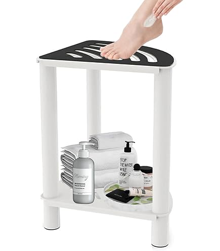 Sgabello Da Bagno Multiuso WINSTECK - Scaffale Portaoggetti Con Piedini Antiscivolo, Portata 350 Kg - Foto 9