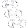 HYS Clear Soft Earmold Replacement Ear Pieces Flexible Open Ear Insert Earbuds for Transparent Air Acoustic Security Radio Surveillance earpiece Headset