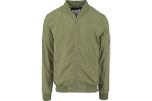 URBAN CLASSICS Chaqueta bomber para hombr de invierno, estilo old school, chaqueta corta, ajuste óptimo, chaqueta acolchada cortaviento, Tallas S -XXL