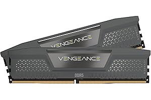 CORSAIR VENGEANCE DDR5 RAM 32GB (2x16GB) 6200MHz CL32 Intel XMP iCUE Memoria Compatibile per Computer - Nero (CMK32GX5M2X6200C32)