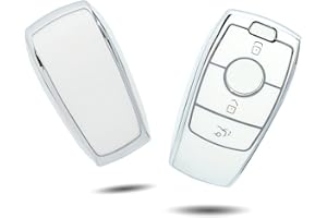 OFFCURVE Autoschlüssel Hülle Schlüsselhülle, Schlüsseltasche Autoschlüssel Schutzhülle TPU Schlüsselgehäuse 3 Tasten für Mercedes Benz Class A B C E G S CLA CLE CLS GLA GLC GLE GLK Up