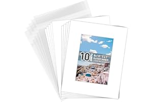 Golden State Art Bildermatte, matt, mit weißem Kern, für 12,7 x 17,8 cm Foto + Rückseite + Taschen, 10 Stück