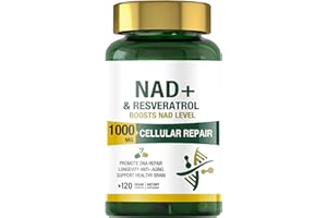 IVYACEN NAD+ Kapseln mit Resveratrol, Liposomale Formel für Hohe Absorption, Unterstützt Zellenergie, Gesunde Alterung & Stoffwechsel, Glutenfrei & Vegan, 120 Kapseln