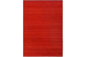 LOLAhome Alfombra de bambú, Antideslizante, Antimanchas, Resistente a la Humedad, para Salón, Dormitorio, Cocina, Baño, Pasillo, Garaje- “Rojo” de “200x140 cm