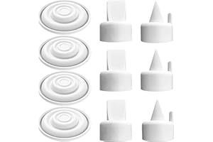 MILKFLOW Breast Pump Replacement Parts Compatible with Spectra S1/S2/9 Plus, 6PCS Duckbill Valves and 4PCS Silicone Membrane (Not Original Spectra Accessories)