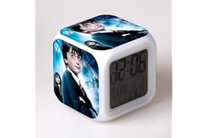 ZZTX FASHION Enfant Chambre Réveil, Chevet Réveil avec 7 Couleurs Veilleuse, Mini Music Réveil avec 8 Sons, Cadeau pour Les Filles Garçons,E