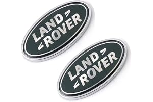 ANUTARRA 2Pcs OEM Front Grille Emblem Tailgate Badge Decals for Land Rover (Green)