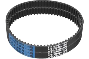 sourcing map 2 correas dentadas de goma HTD-5M de 68 dientes, paso de 340 mm de largo x 15 mm de ancho x 3,6 mm de alto, correa dentada de polea de bucle cerrado