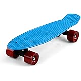 Atlantic Rift Skateboard 22' Cuscinetti ABEC- 7 ruote con 3 luci LED Penny Board Design Retrò Vintage Ragazze Ragazzi Adulti 