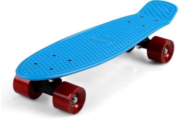 Monzana Skateboard 22' Roues ABEC 7 Pennyboard Design rétro Adultes Enfants Adolescents Mini Cruiser Planche à Roues