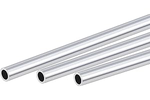 sourcing map 3 Stück 6063 Aluminium Rohr 10mm Außendurchmesser Rund Alurohr 7mm Innendurchmesser Aluminium Rundrohr 300mm Länge Hohlrohr Aluminium Gerade Rohr Aluminiumrohre Aluprofil Rohre