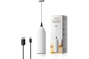Espumador de café de mano,espumador de mano recargable por USB,espumador de leche de mano ajustable para capuchinos, chocolat