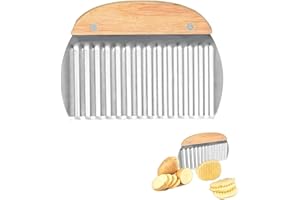 HUTVD Coltello Ondulato Verdure, Taglia Patate Ondulato Tagliapatate Ondulate in Acciaio Inossidabile Multifunzione Ondulata Taglierina per Tagliare Frutta, Carote, Verdure, Patate