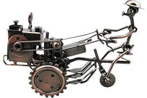 NC Vintage Ferro Trattore Modello Handmade Ferro battuto Vintage retrò Ferro Modello Trattore Metallo Artigianato Ufficio casa Decorazione Creativa Ornamenti Auto Collezionabile Ferro Arte Scultura