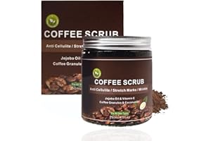 PONGNAS 250ml Exfoliante Corporal Con Café Exfoliante, Exfoliante de Café Exfoliante Corporal Crema Facial Corporal Eliminación de la piel muerta Limpieza profunda